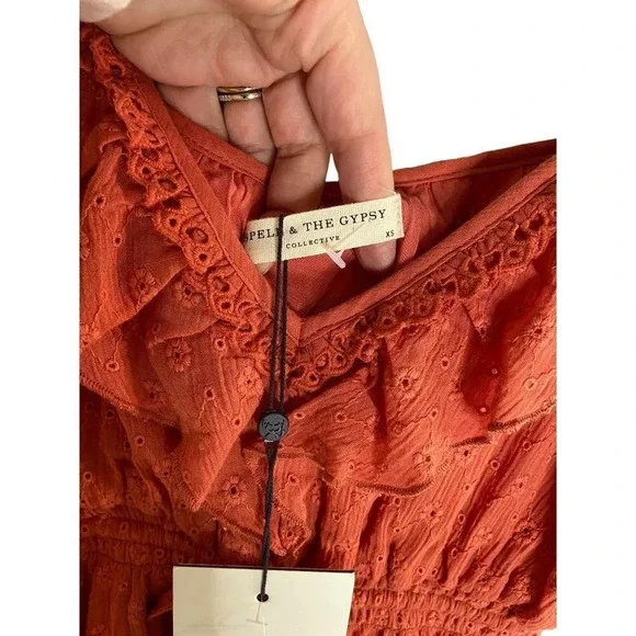 NWT Spell & the Gypsy Collective Copper Daisy Chain Romper-sz XS